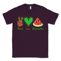 Plum Peace Love Watermelon Classic Tee - Jasminsmagicworld