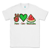 White Peace Love Watermelon Classic Tee - Jasminsmagicworld
