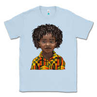 Dusty Blue black boy Classic Tee - BarkalooDesign