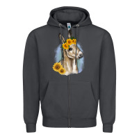 Smoke Sunflower Baby Donkey Zipper Hoodie - RanaPortraitStore