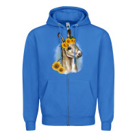 True Royal Sunflower Baby Donkey Zipper Hoodie - RanaPortraitStore