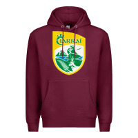 Burgundy kerry  gaa Premium Hoodie - linhVisuals