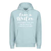 Blue Mist i am a writer Premium Hoodie - linhVisuals
