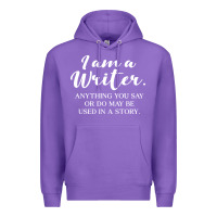 Purple i am a writer Premium Hoodie - linhVisuals