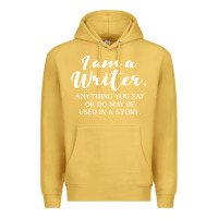 Antique Gold i am a writer Premium Hoodie - linhVisuals