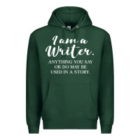 Sports Green i am a writer Premium Hoodie - linhVisuals