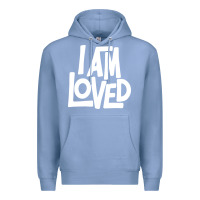 Colony Blue i am loved Premium Hoodie - linhVisuals
