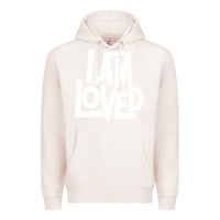 Pale Pink i am loved Premium Hoodie - linhVisuals