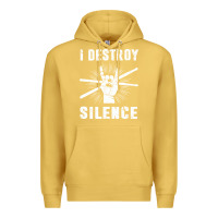 Antique Gold i destroy silence drum set drummer gift Premium Hoodie - linhVisuals