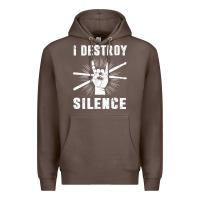 Coffee i destroy silence drum set drummer gift Premium Hoodie - linhVisuals