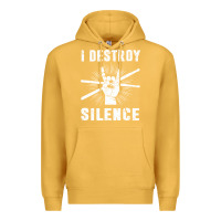 Mustard i destroy silence drum set drummer gift Premium Hoodie - linhVisuals