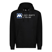 Black University of Mary, Apparel Premium Hoodie - linhVisuals