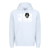 White i know nothing Premium Hoodie - linhVisuals