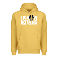 Antique Gold i know nothing Premium Hoodie - linhVisuals