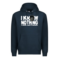 Navy i know nothing Premium Hoodie - linhVisuals