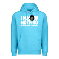 Ocean Blue i know nothing Premium Hoodie - linhVisuals