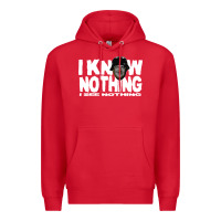 Red i know nothing Premium Hoodie - linhVisuals