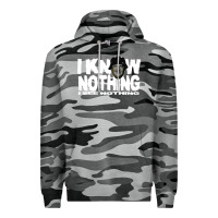 Slate Camo i know nothing Premium Hoodie - linhVisuals
