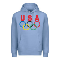 Colony Blue OLYMPIC RINGS Premium Hoodie - linhVisuals