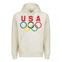 Oatmeal Heather OLYMPIC RINGS Premium Hoodie - linhVisuals