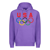 Purple OLYMPIC RINGS Premium Hoodie - linhVisuals