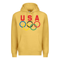 Antique Gold OLYMPIC RINGS Premium Hoodie - linhVisuals