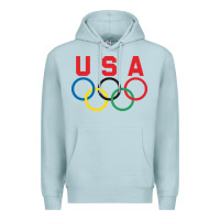 Blue Mist OLYMPIC RINGS Premium Hoodie - linhVisuals