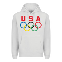 Dove Grey OLYMPIC RINGS Premium Hoodie - linhVisuals