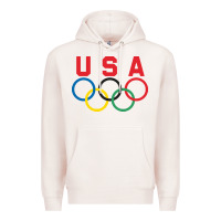 Pale Pink OLYMPIC RINGS Premium Hoodie - linhVisuals