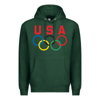 Sports Green OLYMPIC RINGS Premium Hoodie - linhVisuals
