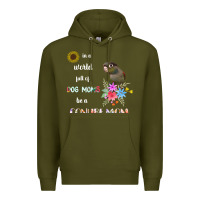 Army Green funny be a green cheek conure parrot bird mom mother sweatshirt Premium Hoodie - linhVisuals