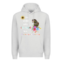 Dove Grey funny be a green cheek conure parrot bird mom mother sweatshirt Premium Hoodie - linhVisuals