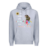 Heather Grey funny be a green cheek conure parrot bird mom mother sweatshirt Premium Hoodie - linhVisuals