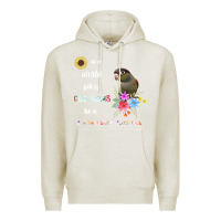 Oatmeal Heather funny be a green cheek conure parrot bird mom mother sweatshirt Premium Hoodie - linhVisuals