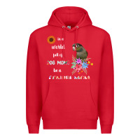 Red funny be a green cheek conure parrot bird mom mother sweatshirt Premium Hoodie - linhVisuals