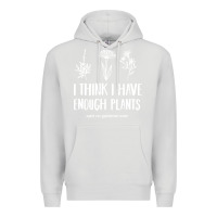 Dove Grey i think i have enough plants Premium Hoodie - linhVisuals