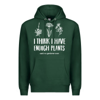 Sports Green i think i have enough plants Premium Hoodie - linhVisuals