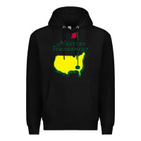 Black MASTERS TOURNAMENT GOLF Premium Hoodie - linhVisuals