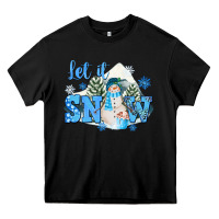 Black let it snow christmas Heavy Core Tee - FaDigitalArtStudio