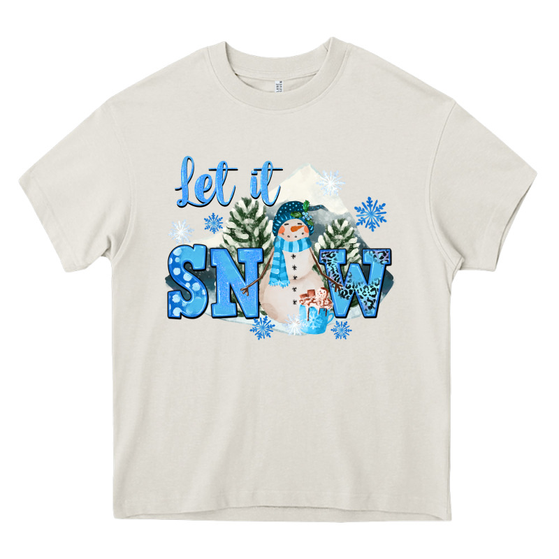 Let It Snow Christmas Heavy Core Tee by FaDigitalArtStudio | Teevron