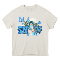 Cream let it snow christmas Heavy Core Tee - FaDigitalArtStudio
