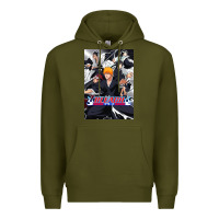 Army Green Bleachs Anime Premium Hoodie - linhVisuals
