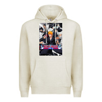 Oatmeal Heather Bleachs Anime Premium Hoodie - linhVisuals