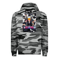 Slate Camo Bleachs Anime Premium Hoodie - linhVisuals