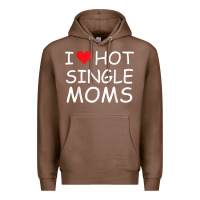Chestnut i love hot single moms tee red heart hot mother milf mommy t shirt Premium Hoodie - linhVisuals