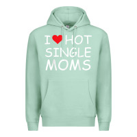 Seafoam i love hot single moms tee red heart hot mother milf mommy t shirt Premium Hoodie - linhVisuals
