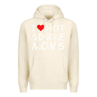 Tofu i love hot single moms tee red heart hot mother milf mommy t shirt Premium Hoodie - linhVisuals