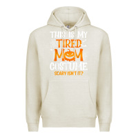 Oatmeal Heather halloween mom shirts funny this is my tired mom costume t shirt Premium Hoodie - linhVisuals