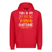 Red halloween mom shirts funny this is my tired mom costume t shirt Premium Hoodie - linhVisuals