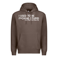 Coffee i used to be f cking stupid Premium Hoodie - linhVisuals